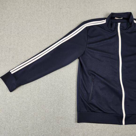 H2H Jacket Mens XL Active Slim Fit Track Lightweight Zip-up Long Sleeve Navy - Picture 5 of 13